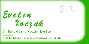 evelin koczak business card