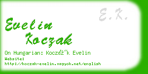 evelin koczak business card